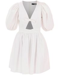 ROTATE BIRGER CHRISTENSEN - Rotate Mini Dress With Balloon Sleeves And Cut-out Details - Lyst