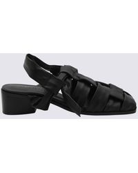 Hereu - Black Leather Bena Sandals - Lyst