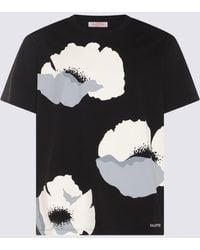 Valentino - Black Multicolour Cotton T-shirt - Lyst