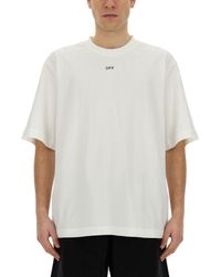 Off-White c/o Virgil Abloh - White Cotton Oversize T-shirt - Lyst