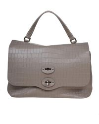 Zanellato - Croco Print Leather Bag That Can Be Carried By Hand Or Over The Shoulder - Lyst