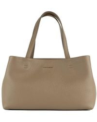 Orciani - Tata Soft Kiwi Colored Leather Shoulder Tote Bag - Lyst