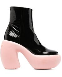 HAUS OF HONEY - Leather Platform Ankle Boots - Lyst
