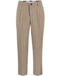 Peserico - Pure Linen Chino Trousers - Lyst