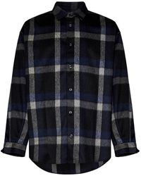 Emporio Armani - Wool Blend Shirt - Lyst