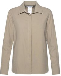 Max Mara - 'Candia' Khaki Silk Shirt - Lyst