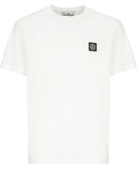 Stone Island - Classic Slim-Fit T-Shirt With Round Neckline - Lyst