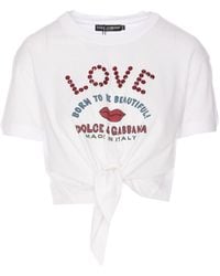 Dolce & Gabbana - Dolce & Gabbana Cruise Printed Cotton T-shirt - Lyst