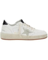 Golden Goose - 'Ballstar 2' Low Top Sneakers With Star Patch On The Side And Laminated Heel - Lyst