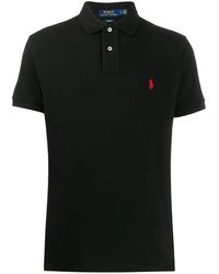 Ralph Lauren - Short-sleeved Logo-embroidered Custom-fit Cotton-piqué Polo Shirt - Lyst