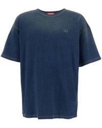 DIESEL - 'T-Boxt' T-Shirt With Oval D Logo Embroidery On The Front And Contrasting Stitching - Lyst