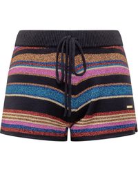DSquared² - Multicolor Striped Shorts With Drawstring - Lyst