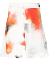 Alexander McQueen - Obscure Flower Cotton Shorts - Lyst