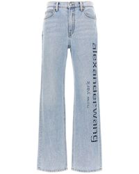 T By Alexander Wang - Ez Logo Jeans And Cut-Out - Lyst