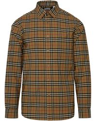 Burberry - Slim Fit Shirt With Oversize Check Pattern - Lyst