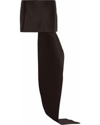 Prada - Draped Panel Silk Mini Skirt - Lyst