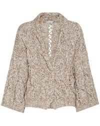 Brunello Cucinelli - Chunky Knit Cardigan - Lyst