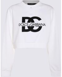 Dolce & Gabbana - White Cotton Blend Sweatshirt - Lyst