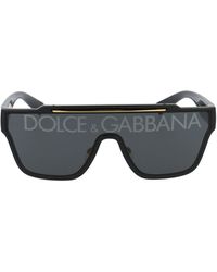 Dolce & Gabbana Pilot Frame Sunglasses - Black