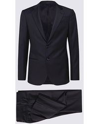 Giorgio Armani - Dark Blue Wool Suits - Lyst