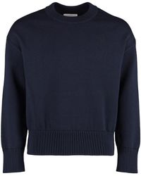 Ami Paris - Cotton Sweater With Logo - Lyst