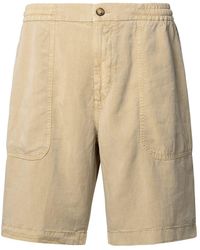 Altea - Linen Blend Bermuda Shorts - Lyst