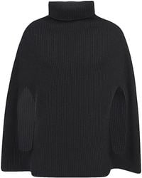 Sa Su Phi - Ribbed Wool High Neck Cape - Lyst