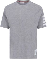 Thom Browne - "4-bar" Detail T-shirt - Lyst