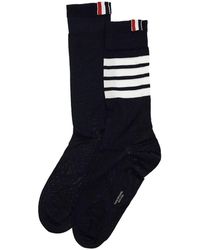 Thom Browne - Long 4-Bar Lightweight Cotton Socks - Lyst