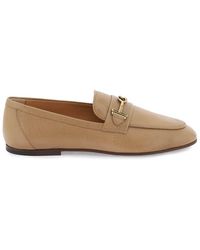 Tod's - Leather Loafers With Bow - Lyst