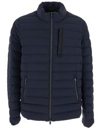 Moose Knuckles - 'Laki' Down Jacket With High Neck And Logo Patch On The Sleeve - Lyst