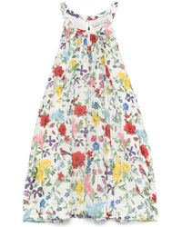 Alice + Olivia - Erna Cotton And Linen Mini Dress - Lyst