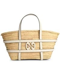 Tory Burch - 'Ella' Basket Straw Shopping Bag - Lyst