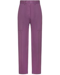 Forte Forte - Wide Leg Cotton And Linen Trousers - Lyst