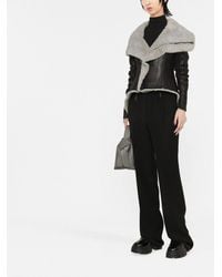 Rick Owens Shearling Leather Jacket - Multicolor