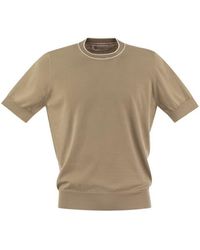 Brunello Cucinelli - Cotton Knit T-Shirt - Lyst