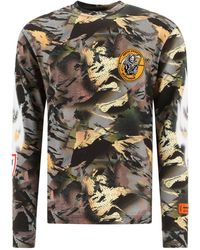 Heron Preston - Camo Flaming T Shirt - Lyst