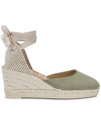 Manebí - Hamptons Suede Wedge With Lace - Lyst