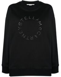 Stella McCartney - Rhinestone-Embellished Logo Sweatshirt - Lyst