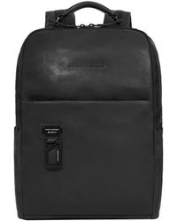 Piquadro - Leather Backpack With Laptop Holder 15.6" Bags - Lyst