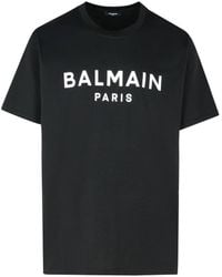 Balmain - Swim T-Shirt With Logo - Lyst
