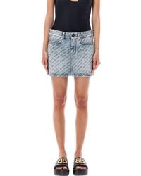 Balenciaga - Mini Skirt Logo All-Over - Lyst
