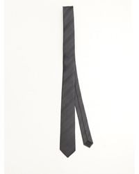 Saint Laurent - Striped Tie In Silk - Lyst