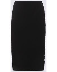 Versace - Black Viscose Blend Skirt - Lyst