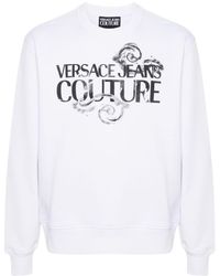 Versace - Crewneck Cotton Sweatshirt With Print - Lyst