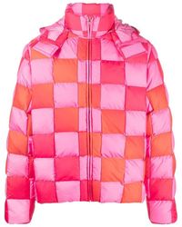 ERL - Checkerboard-print Padded Jacket - Lyst