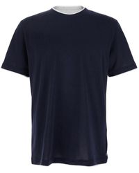 Eleventy - Crewneck T-Shirt - Lyst