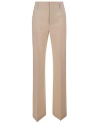 Philosophy Di Lorenzo Serafini - Ivory High Waisted Tailored Trousers - Lyst