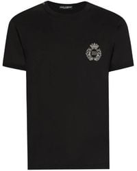 Dolce & Gabbana - Dolce & Gabbana T-Shirt With An Applique - Lyst