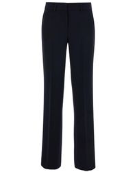 Plain - Straight Pants With Belt Loops - Lyst